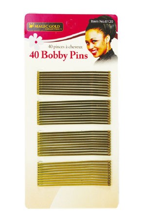 [Magic Gold-#0120] 40 Bobby Pins (Gold) -dz