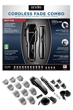 [Andis #75020] Cordless Fade Combo[Clipper & Trimmer] -pc
