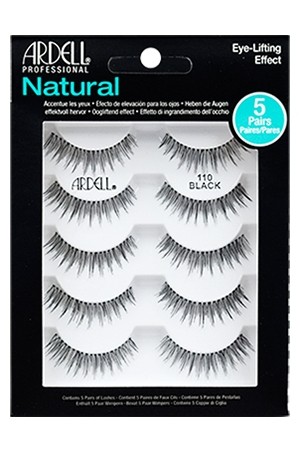 [Ardell-#68981] Natural Lashes - 110 Black(5 Pairs)
