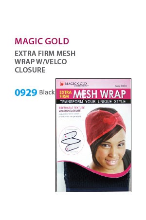 [MGC#0929] Extra Firm Mesh Wrap Black -dz