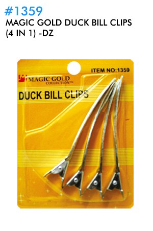 [#1359] Magic Gold Duck Bill Clips (4 in 1) -dz