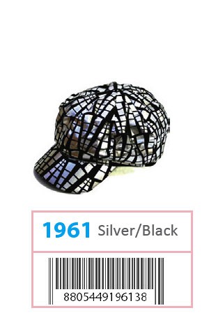 Leopard Hat #1961 Silver/Black