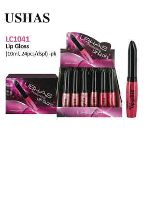 [USHAS #LG1041] Lip Gloss (10ml, 24pcs/dspl) -pk