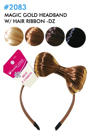 [Magic Gold-#2083] Headband w/ Hair Ribbon -dz