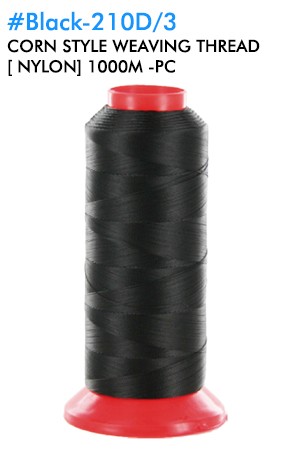 [#4621 #Black-210D/3] Corn Style NEW Weaving Thread [Nylon] 1000M-pc