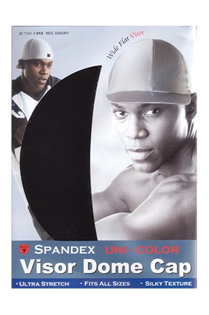 [#223] Spandex Visor Dome Cap (Tri-Color) -pc