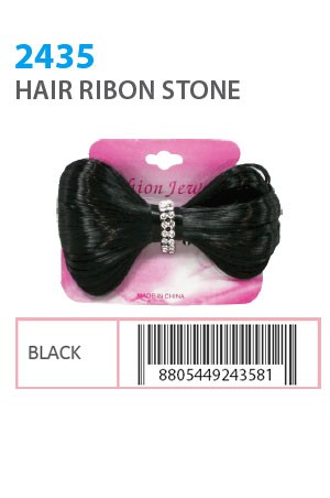 Hair Ribon Stone #2435 Black - dz