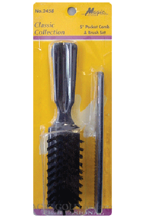 [Magic] 5" Pocket Comb & Brush Set #2458 -pc