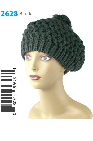 Winter Hat #2628BK - pc [Black]