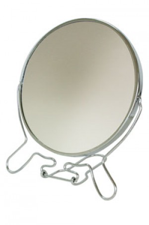 [#4114/#AC-176B] Stand Two-Side Round Mirror 6"