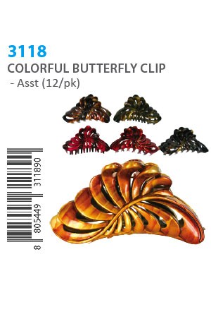 Colorful Butterfly Clip XL #3118 (No.9) -dz
