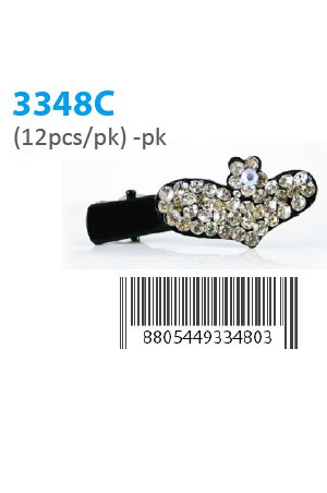 Design Stone Hair Pin Clip (12 pcs/pk) #3348C - pk