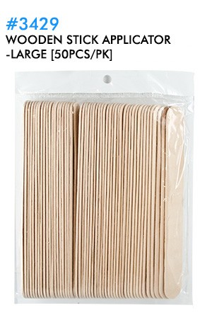 Wooden Stick Applicator -Large [50pcs/pk] #3429 -dz(12packs)