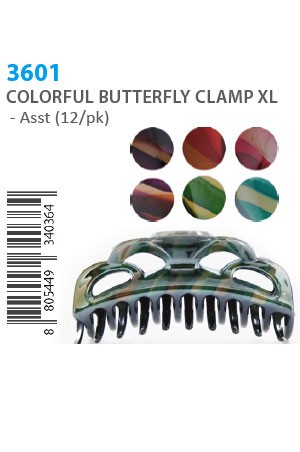 Colorful Butterfly Clamp XL #3601 -dz
