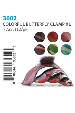 Colorful Butterfly Clamp XL #3602 -dz
