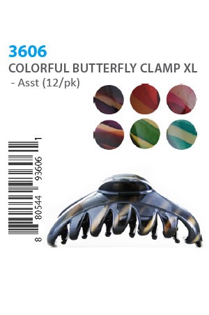 Colorful Butterfly Clamp XL #3606 -dz