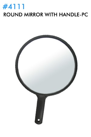 [#4111/3109] Round Mirror with handle -pc