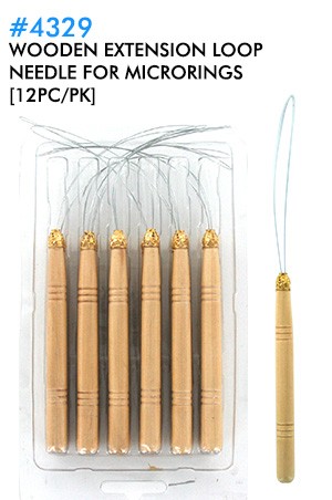 Wooden Extension Loop Needle for MicroRings #4329[12pc/pk]