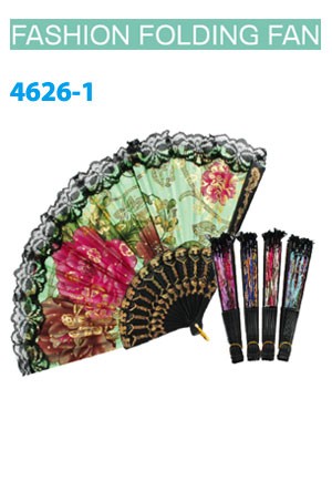 Magic Gold Fashion Folding Fan #4626-1 - dz