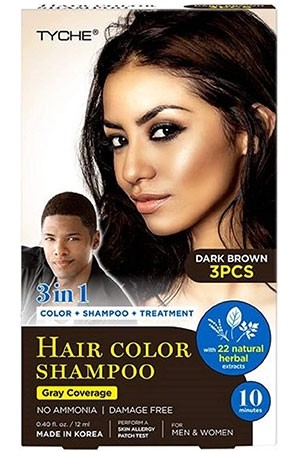 [Nicka K-box#38] Tyche Hair Color Shampoo-D. Brown(0.4oz)