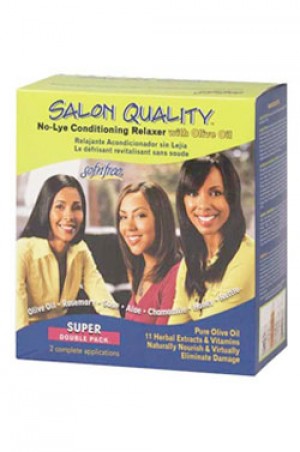 [Sofn'free-box#2] Salon Quality No-Lye Relaxer Double Pack -Super