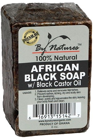 [By Natures-box #29] African Black Soap w/Black Caster Oil(6oz)