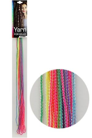 [#FILIT06RAN] Hair Decoration Yarn For Braid (RAINBOW)-dz