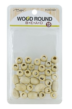 [Magic Collection-#12815NAT] Wood Bead(L)-Natural-pc