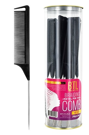 [BTL-#BTLT01BLA] Braiding Metal Pin tail Comb (24pc/jar)-jar
