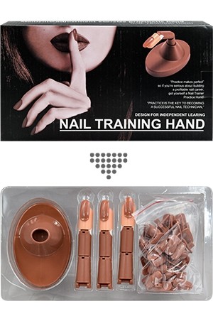 [#NC100-S] Nail Traning Pratice Finger-Brown -pk