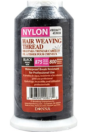[Donna-#Be0677] Heavy Hair Weaving Thread 800m-Black- Dz