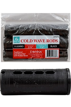 [#7878] Donna Cold Wave Rods X- Jumbo Black -dz
