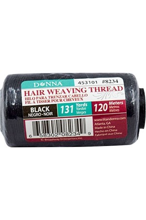 [Donna-#8234] Hair Weaving Thread 120m-Black - Dz