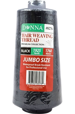 [Donna-#8276] Hair Weaving Thread Jumbo 1760m-Black - pc