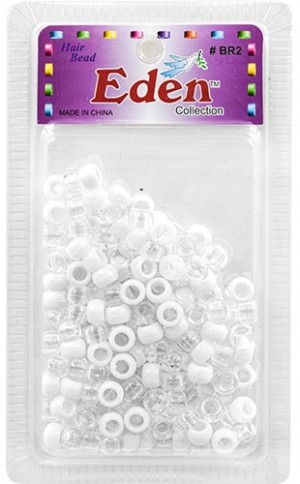 [#BR2CW] Eden SM Blister Round Bead-Clear/WH-pk