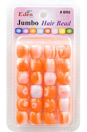 [ #BR6WORA] Eden Jumbo 2 Tone Color Bead-Orange Tone(24ea/pk)-pk