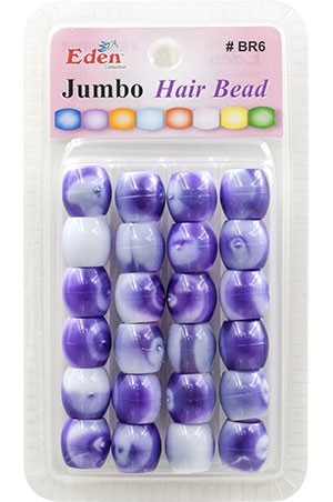 [#BR6WPUR] Eden Jumbo 2 Tone Color Bead-Purple Tone(24ea/pk) -pk