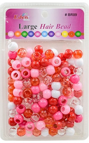 [#BR89-PINK6] Eden XLG Blister Med Round Bead-Pink Mix -pk