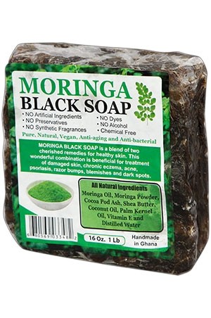 [Magic-box #3] Black Soap-Moringa(16oz./1LB) -pc