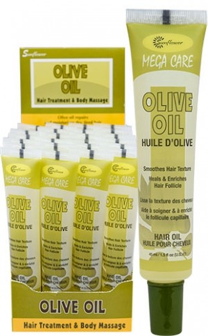 [Sunflower-box#23] Mega Tube Hair Oil (1.5oz/24pc/ds)-Olive