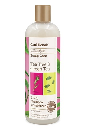 [Curl Rehab-box#5] 2-N-1 Shampoo Conditioner-Tea Tree&Green Tea(16oz)