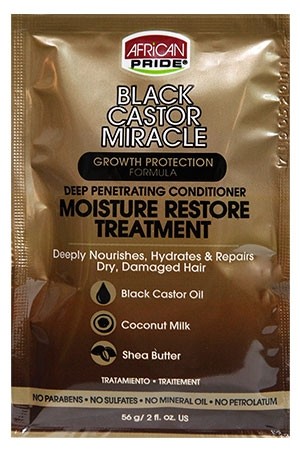 [African Pride-box#88] Black Castor Condi. Treatment(2.0oz)_8pc/DS