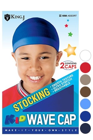 [King.J-#058ASST] Kid Stocking Wave Cap -dz