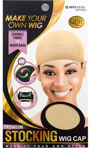 [Qfitt-#Q5075Natural] Premium Stockin Wig Cap -dz