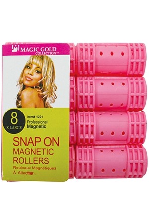 #1221 #0438 Snap On Magnetic Roller 8pc (XL/ 28mm/ Pink) -pk