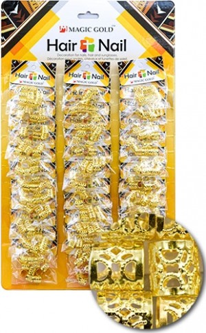 #RBD99542 Gold  Hair & Nail Ring Bead  [36/pk]-pk