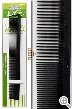 [LIZ Professional-#COM99852] Carbon Fiber Barber Comb -pc