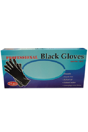 [#9515] Black Latex Gloves -box