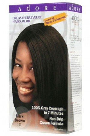 [Adore-box#6] Cream Permanent Hair Color- #747 Dark Brown