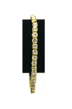 Rhine Stone Bracelet  - Gold (S) - 1Line